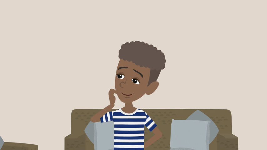 A teen Neil looking confused and distressed after a schedule change