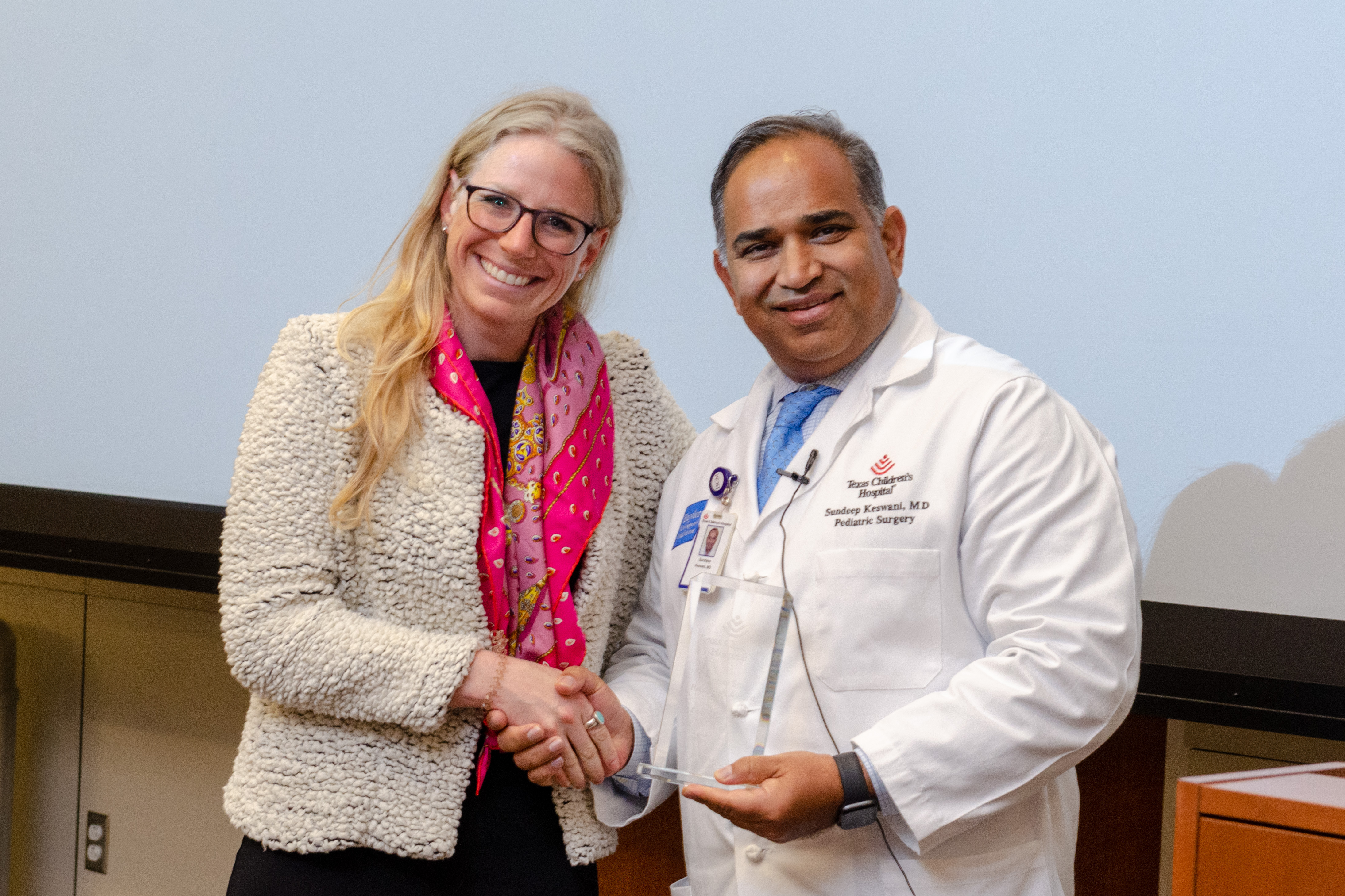 Dr. Emily Steen with mentor Dr. Sundeep Keswani at Surgical Research Day