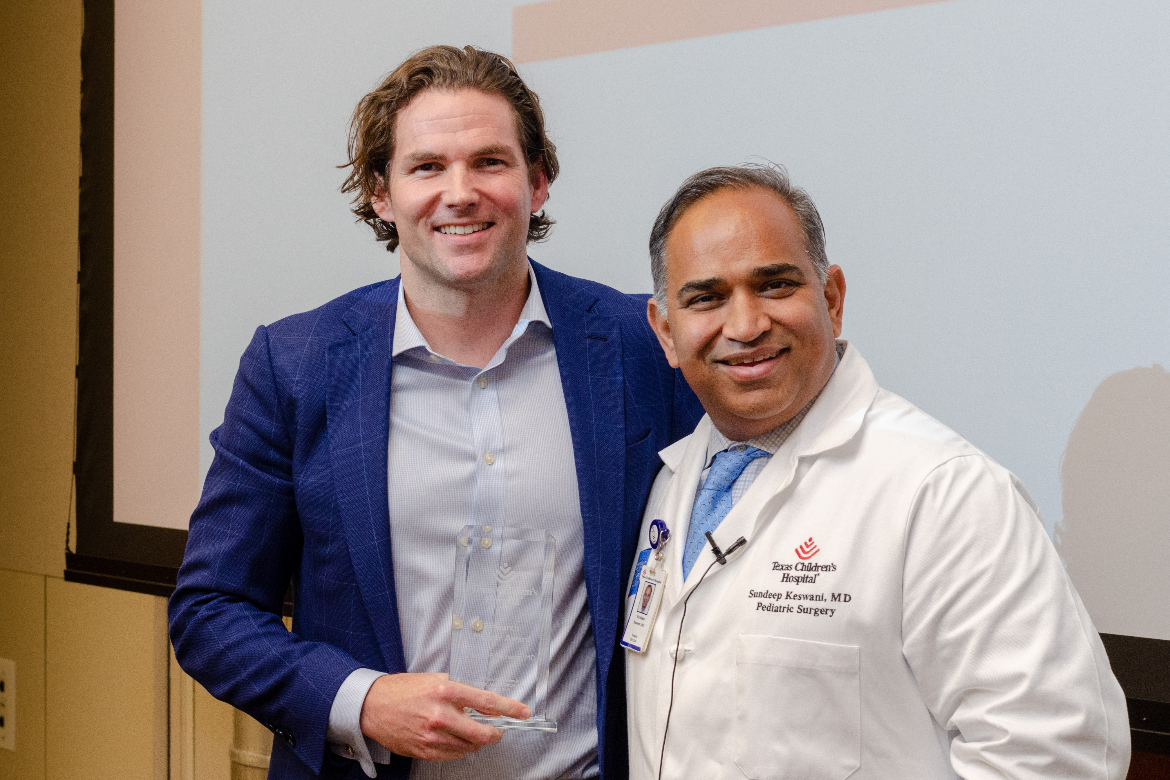 Dr. Edward Buchanan with Dr. Sundeep Keswani at Surgical Research Day