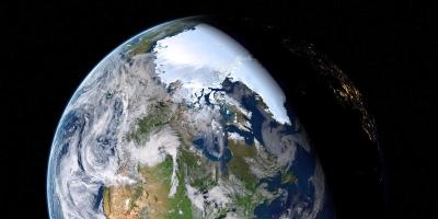 A view of the planet Earth from space.