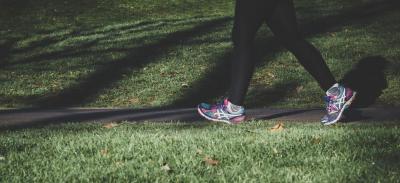 A person taking a walk.