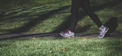 A person taking a walk.