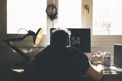 Man with bad posture