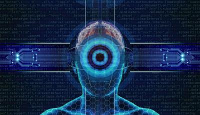 Artist rendition of brain and eye network