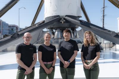 From left to right: Eric Philips, Chun Wang, Jannicke Mikkelsen, and Rabea Rogge will travel over Earth's poles aboard SpaceX's Fram2 mission.