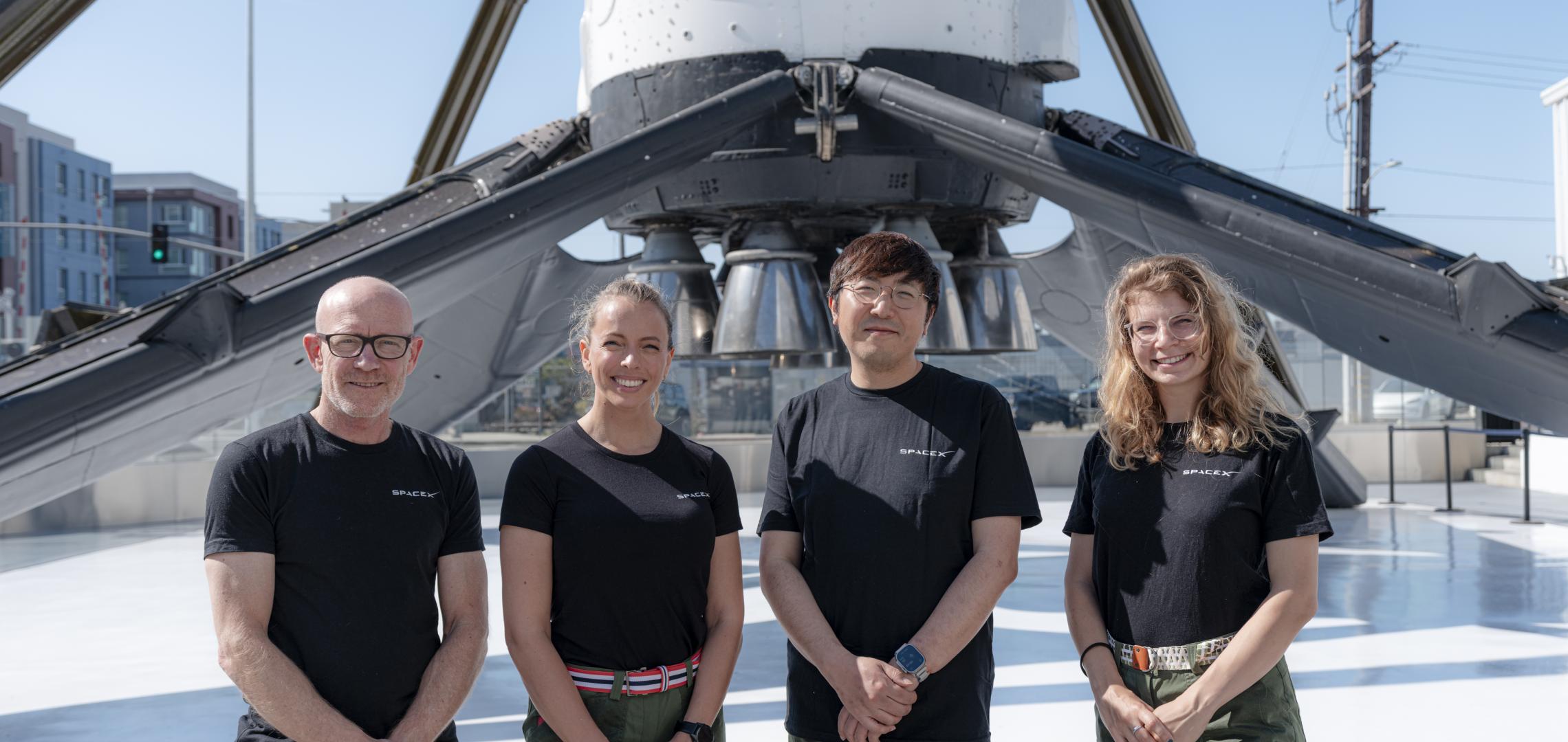 From left to right: Eric Philips, Chun Wang, Jannicke Mikkelsen, and Rabea Rogge will travel over Earth's poles aboard SpaceX's Fram2 mission.