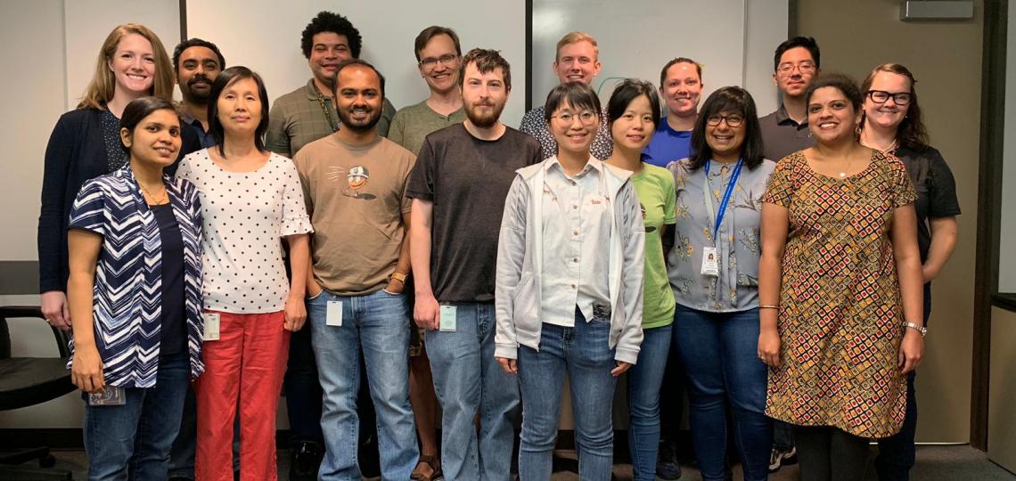 Andy and the lab, September 2019