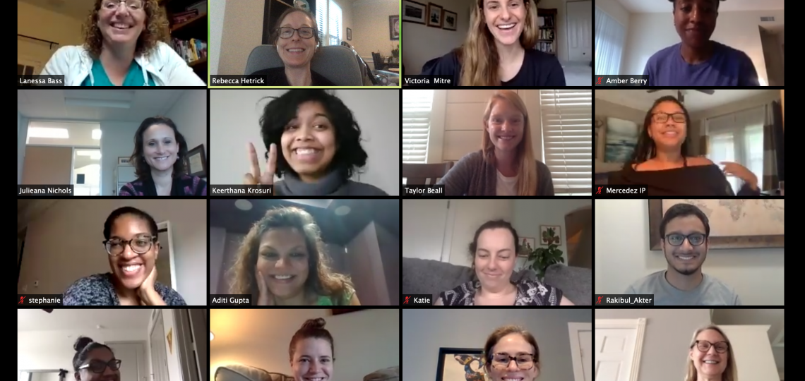 Residents in the L.E.A.D. Program meeting on Zoom