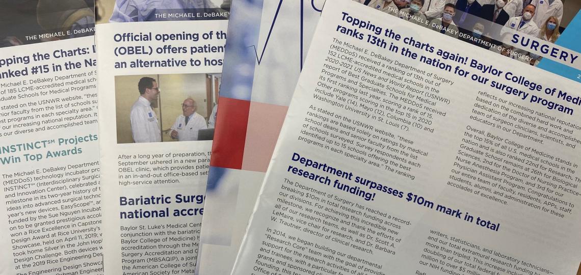 News items from the Department of Surgery