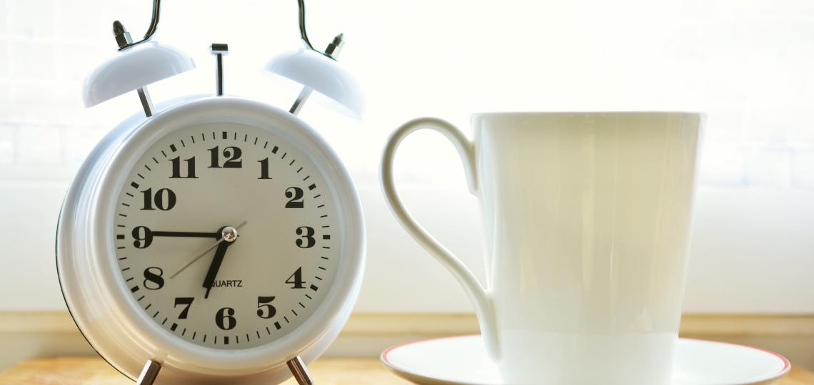 Clock with cup