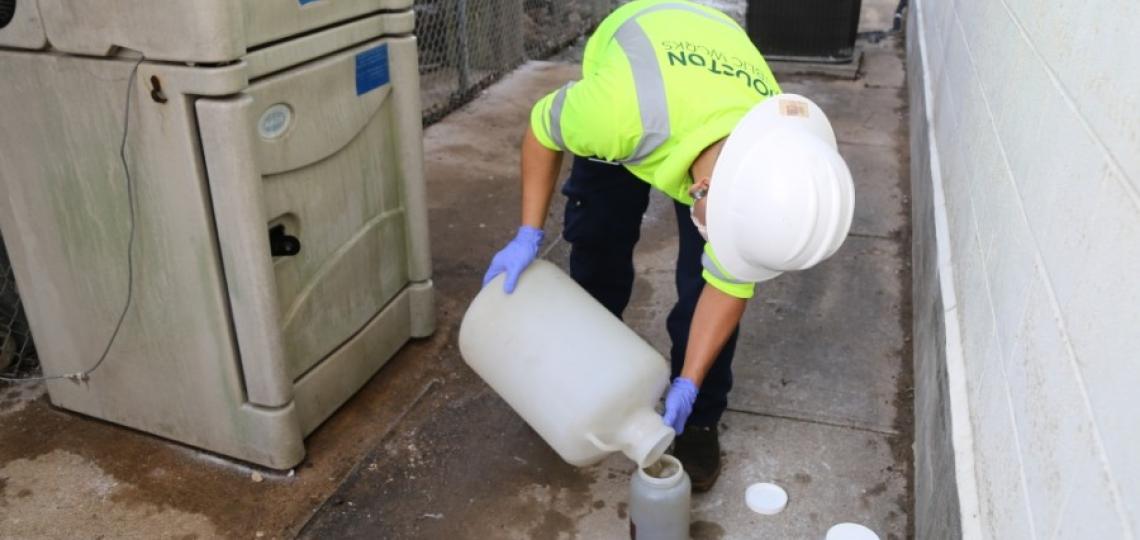 Wastewater being collected by Houston Public Works