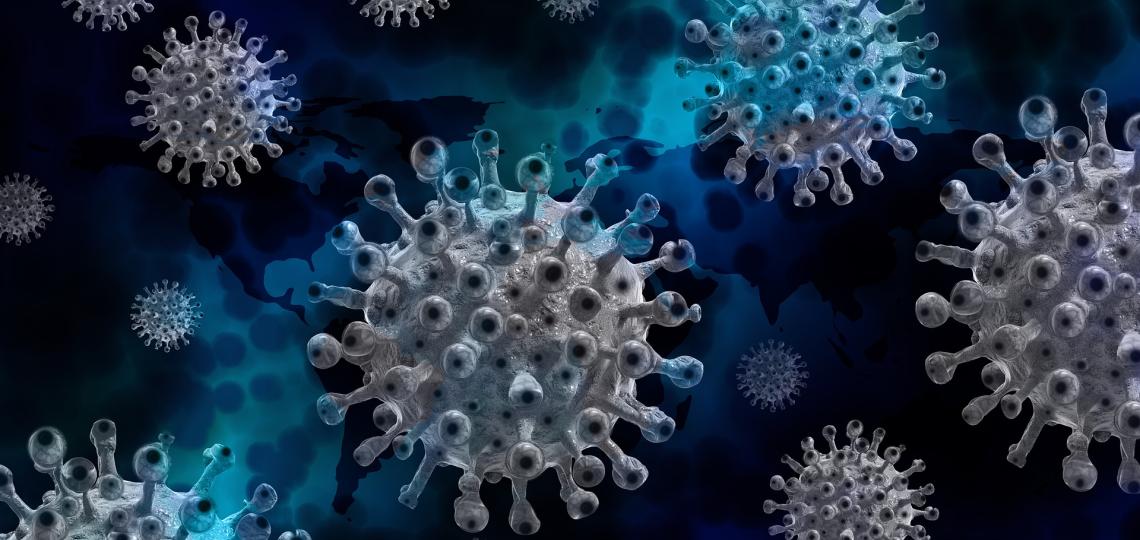 artist rendition of the coronavirus