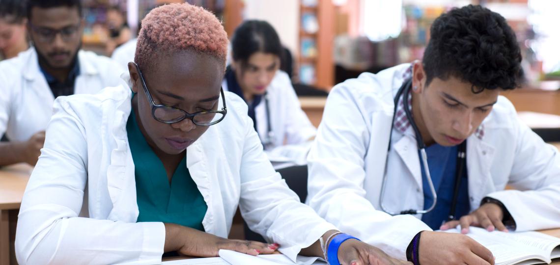 photo of medical students in class