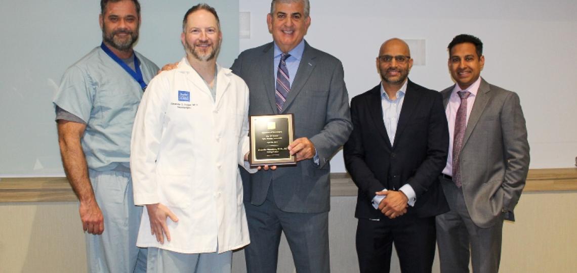 BCM Neurosurgery faculty with Dr. Nicholas Theodore