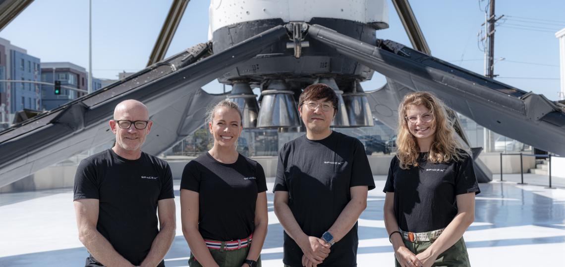 From left to right: Eric Philips, Chun Wang, Jannicke Mikkelsen, and Rabea Rogge will travel over Earth's poles aboard SpaceX's Fram2 mission.