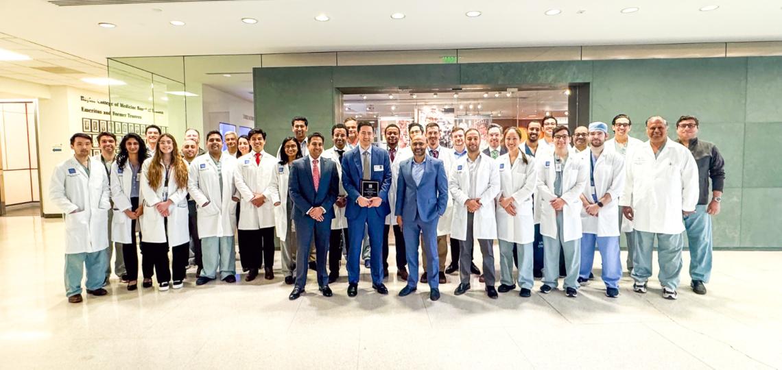 BCM Neurosurgery residents and faculty with Dr. Peter Nakaji