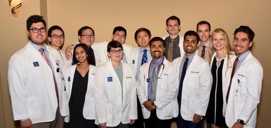 MSTP Entering class 2017 attending their white coat ceremony.