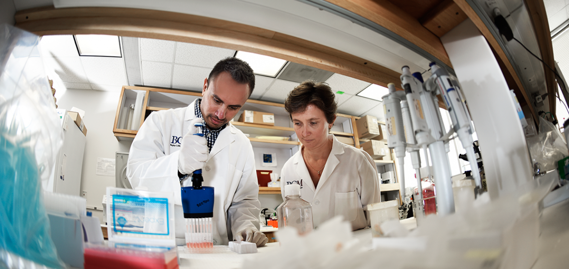 Baylor College of Medicine researchers Redwan Huq, left, and Christine Beeton.