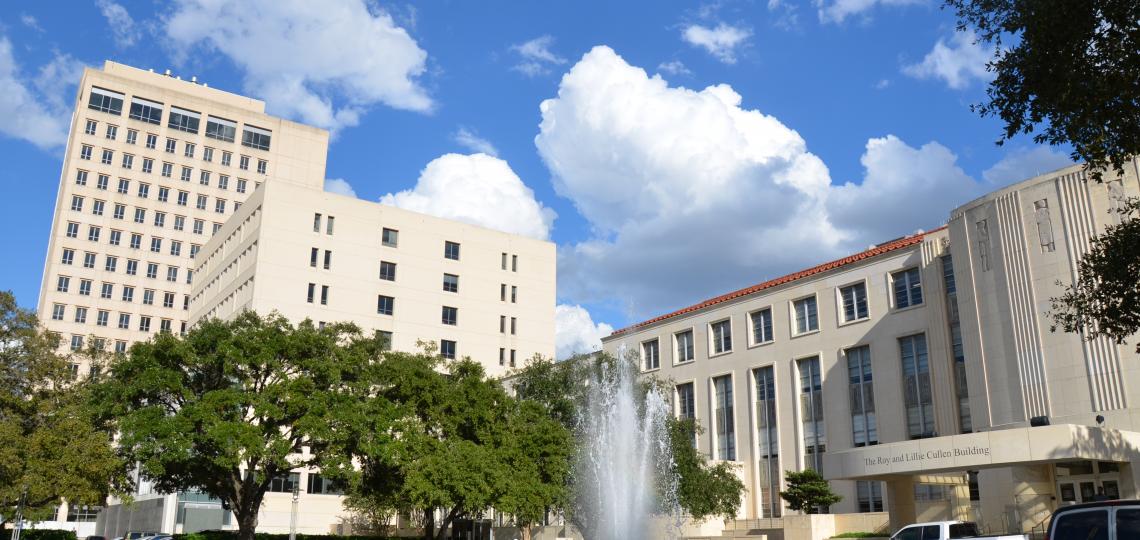 Cullen building with the Michael E. DeBakey Center and the Alkek Building in the background. November 2, 2012.