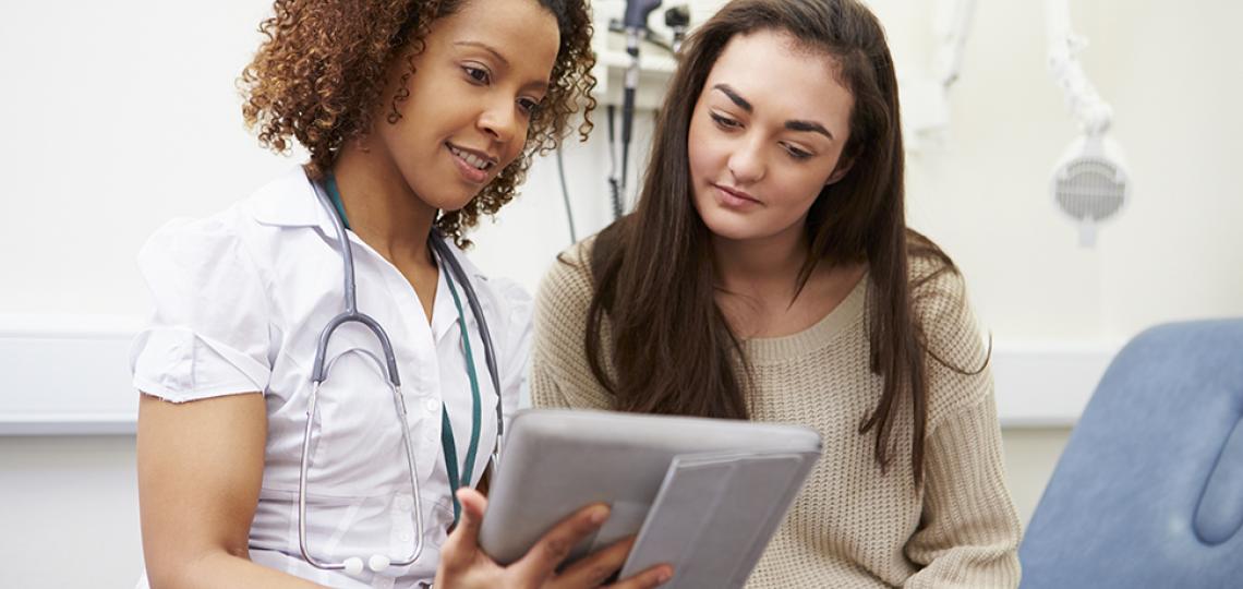 female teen patient