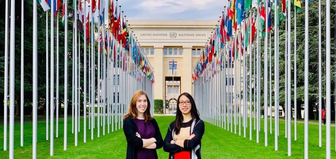 Rachel W. Davis, M.D. and Megan T. Vu, M.D. at the UN.