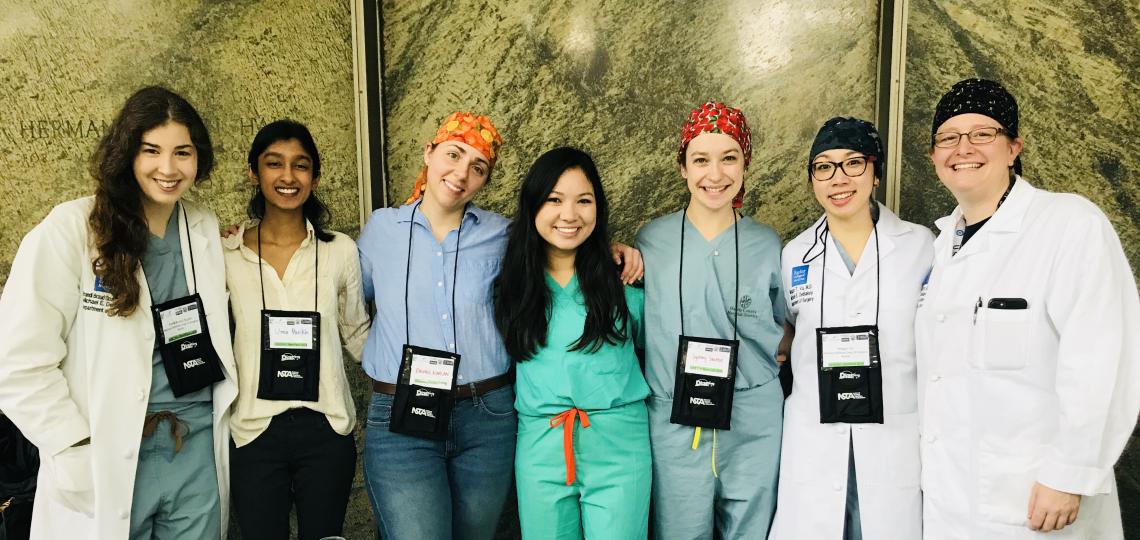 Drs. Brandi Scully, Megan Vu, Jamie Fitch and medical students Kelly Schultz, Kirea Mazzolini, Chelsea Guy-Frank, Rachel Kaplan, Anjali Raghuram, Sydney Sachse and Umang Parikh