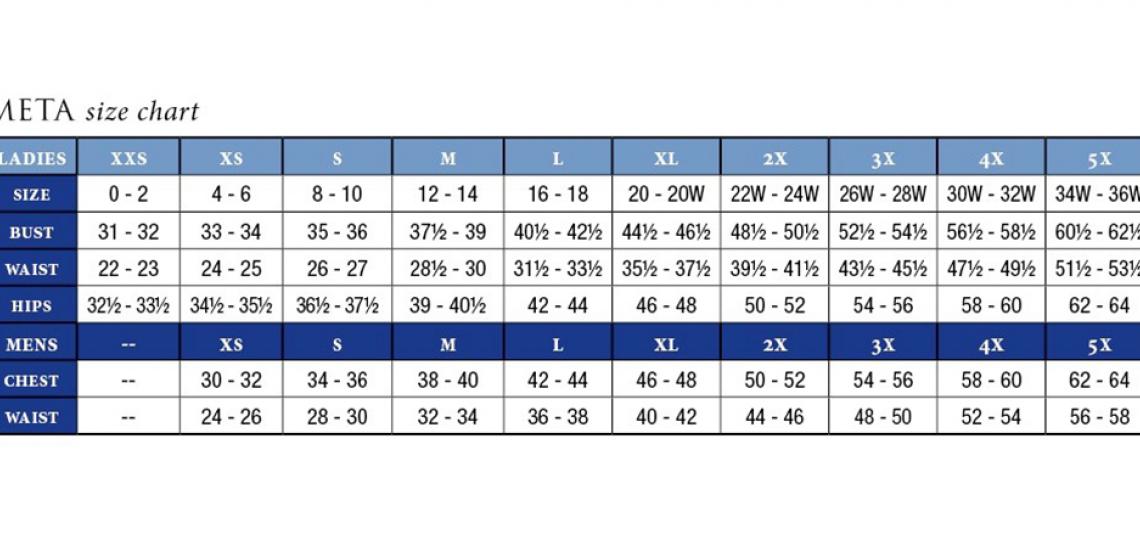 White Coat Sizing Chart