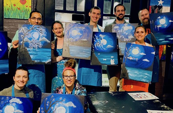 Paint night! This was pre-COVID; remember those days?