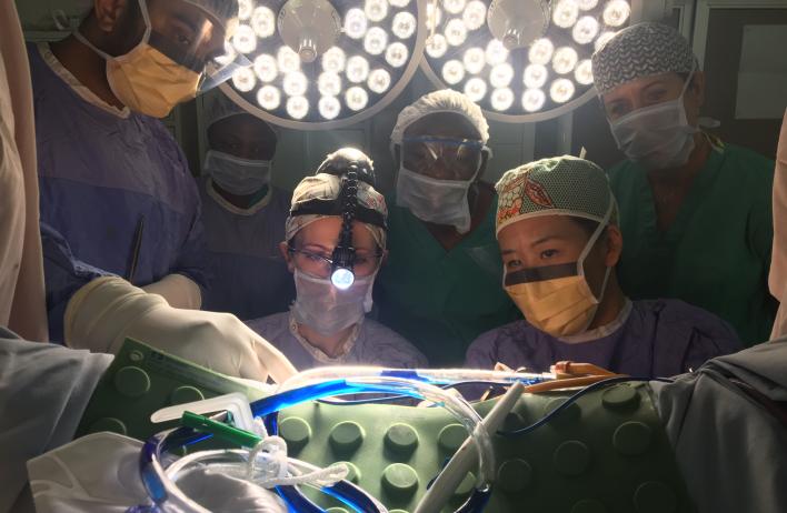 Global Women's Health track residents attending surgery training.