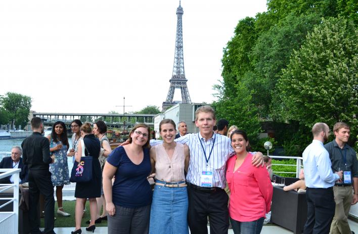 On the Seine at the International Myotonic Dystrophy Consortium Meeting in Paris.