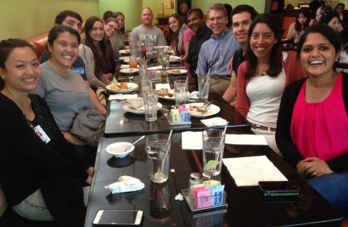 A lunch outing celebrating Ravi Singhâs Mol and Cell paper.