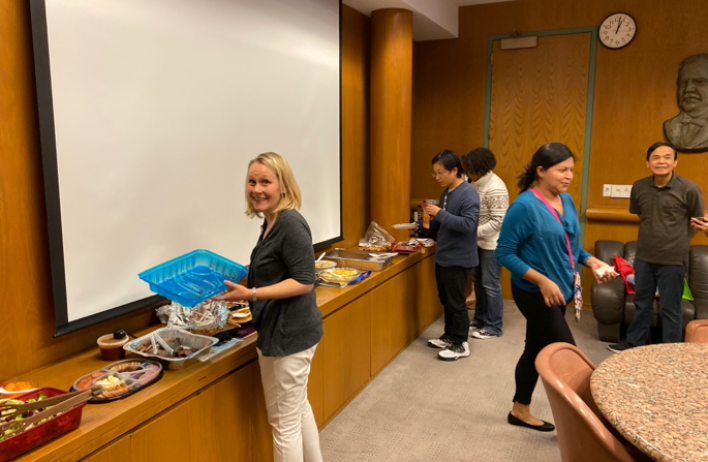 Lab and CNRC members gather for a holiday party.