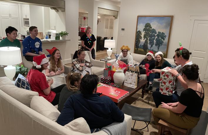 Cooper lab annual holiday celebration with food, games and a white elephant give exchange.