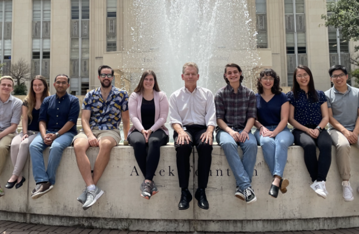 Cooper Lab Cooper Lab members in front of the Alkek Fountain at Baylor College of Medicine, October 2021.