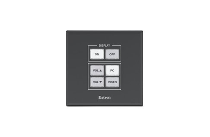 Touch panel (for power, source, control, volume)