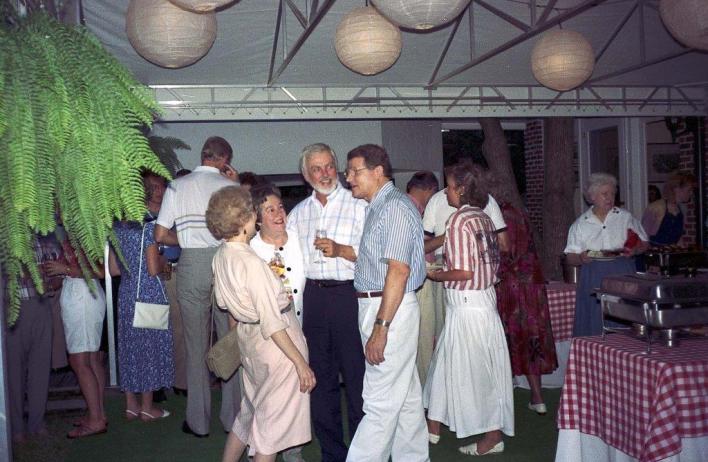 Dr. O'Malley and Dr. Brinkley's welcome BBQ reception.