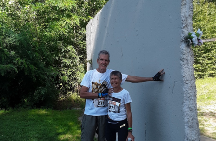 Barbara does the Berlin Wall Run