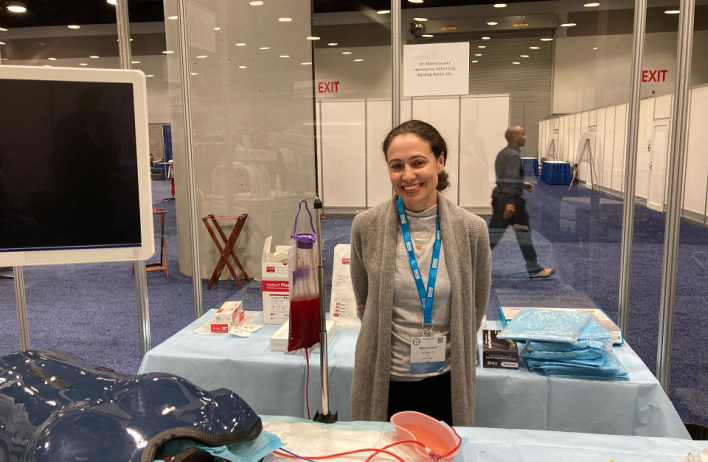 Dr. Milena Gould Suarez at her hands-on station