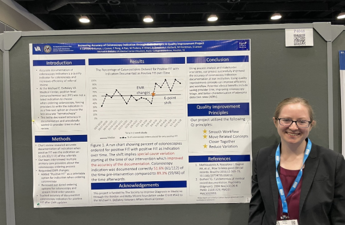 Poster Presentation from BCM IM Resident, Kaitlyn Carlson