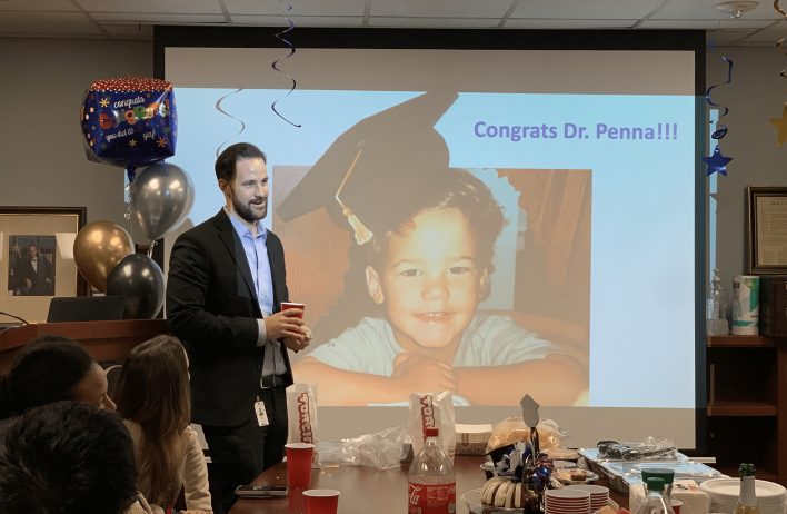 Matt's post-PhD defense celebration