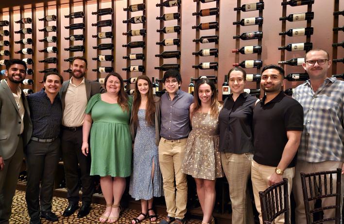 Residents celebrating at the end-of-year social