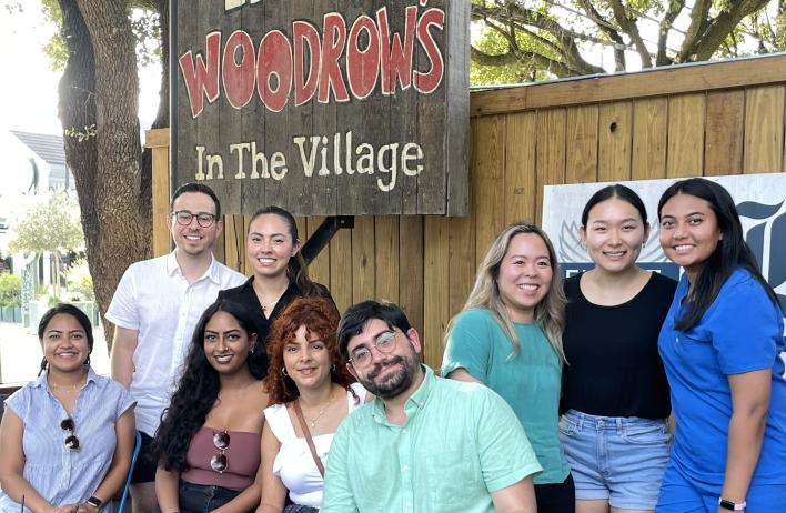 group of residents at Little Woodrows in Houston