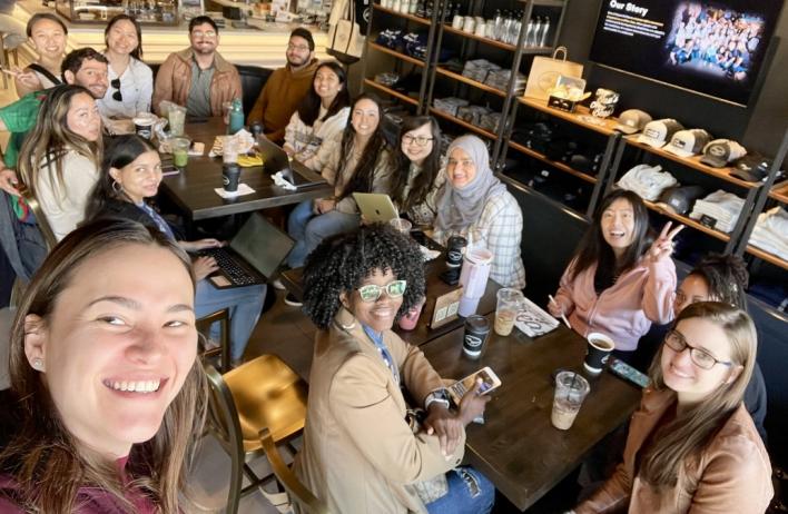 Group of people smiling at a day out