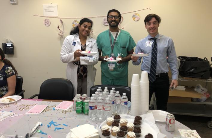 some residents enjoying desserts