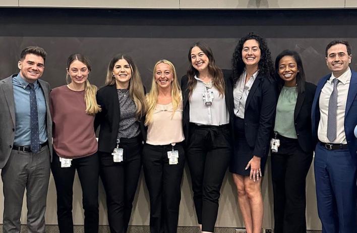 Residents participating at research conference