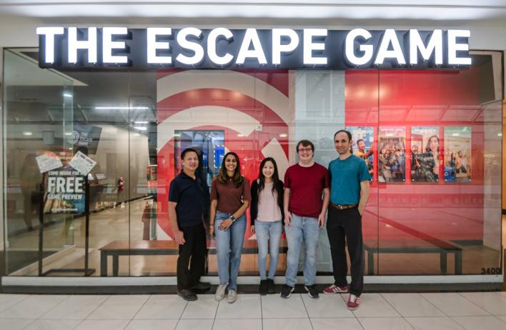 Lab members visting Escape Room, August 2022