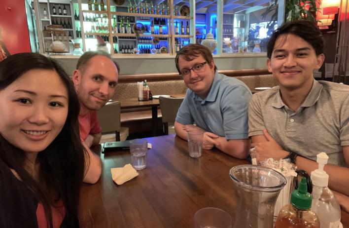 Farewell dinner for Abel, August 2022