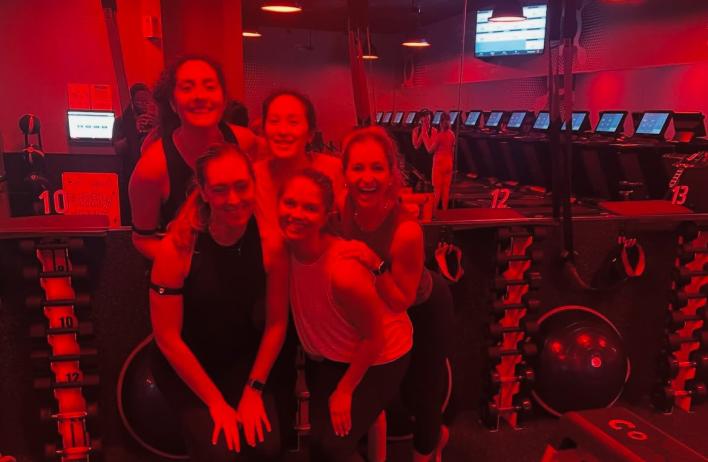 The residents take time for exercise activities during ACOG Wellness Week.