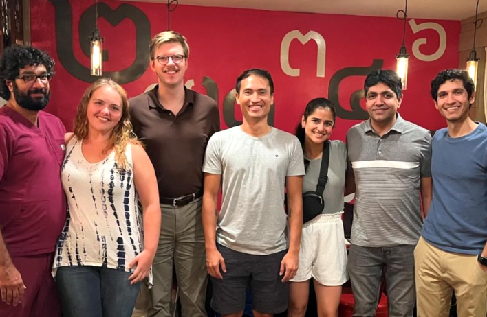 group of residents smiling