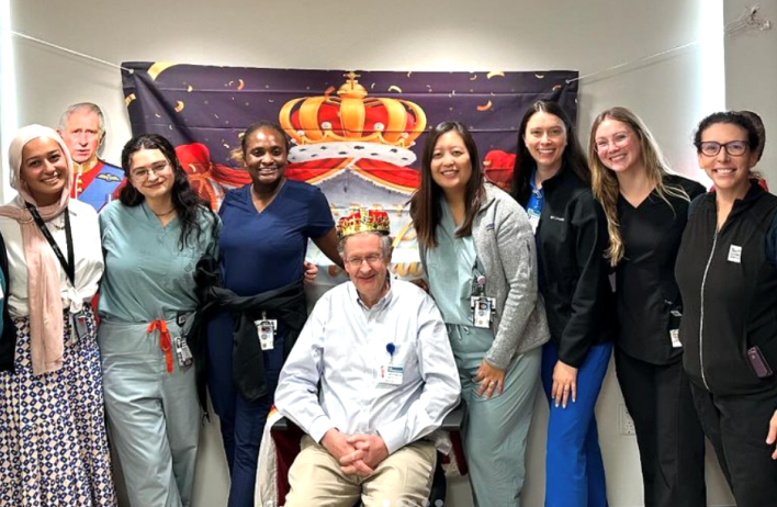 residents celebrating a birthday